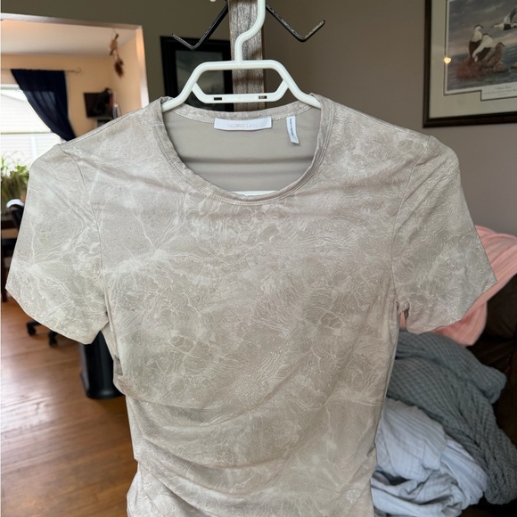 Helmut Lang Tops - Helmut lang Neutral Marble-Print Tee